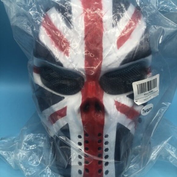 New Quality Halloween Flag Red, White, and Blue Masquerade Mask, Mardi Gras - Picture 1 of 7
